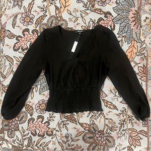 Madewell smocked waist top